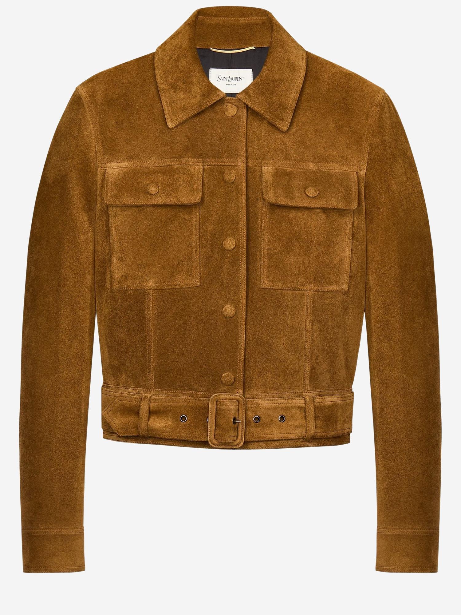 GIACCA CORTA IN SUEDE 860867 YC2AY2104 SAINT LAURENT 