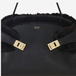 BORSA A SPALLA HUG SOFT 21A443 001NEROTESTADIMORO SALVATORE FERRAGAMO 