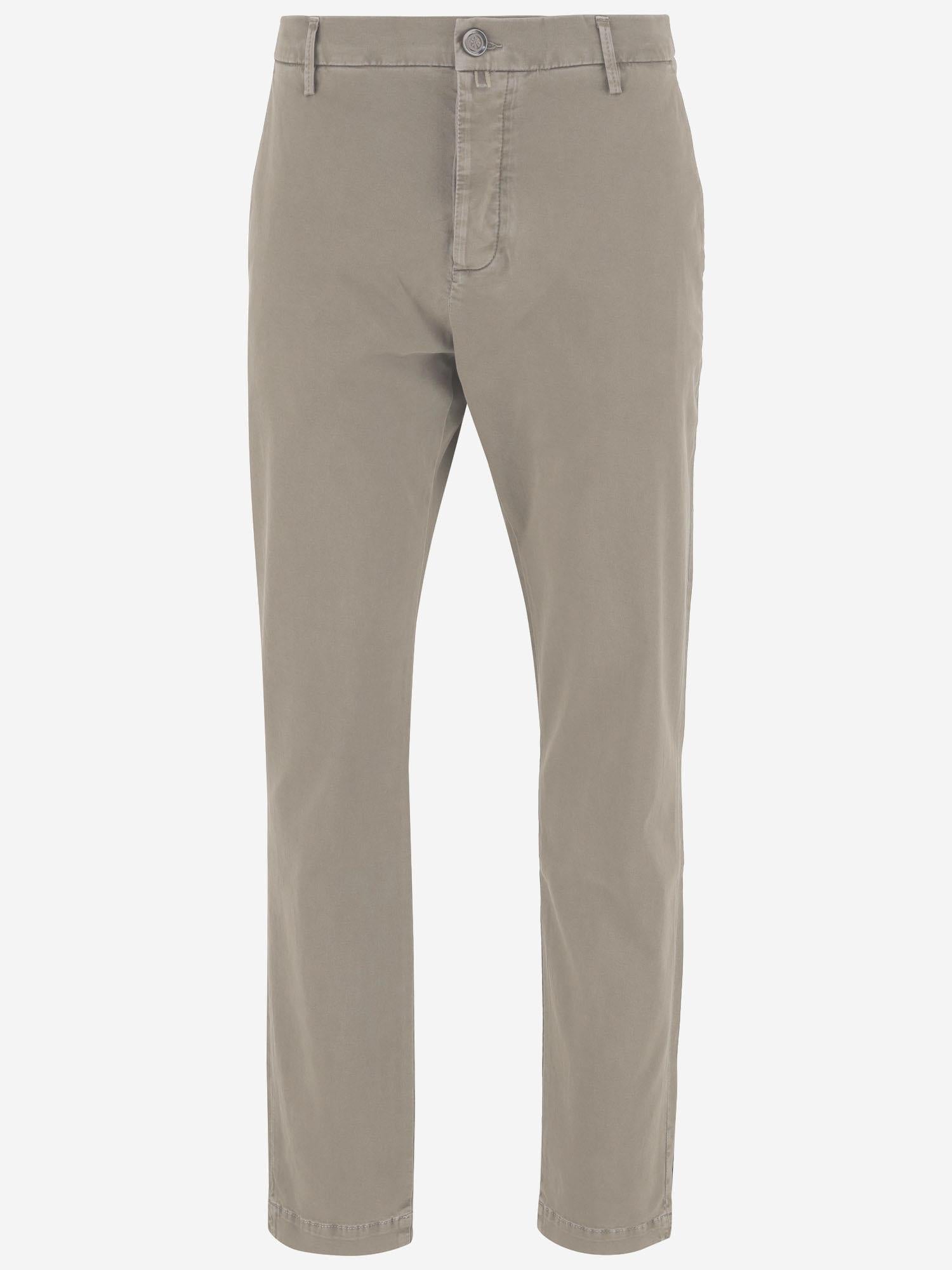 PANTALONI IN COTONE E LINO STRETCH JUMP0026 001B75 JACOB COHEN 