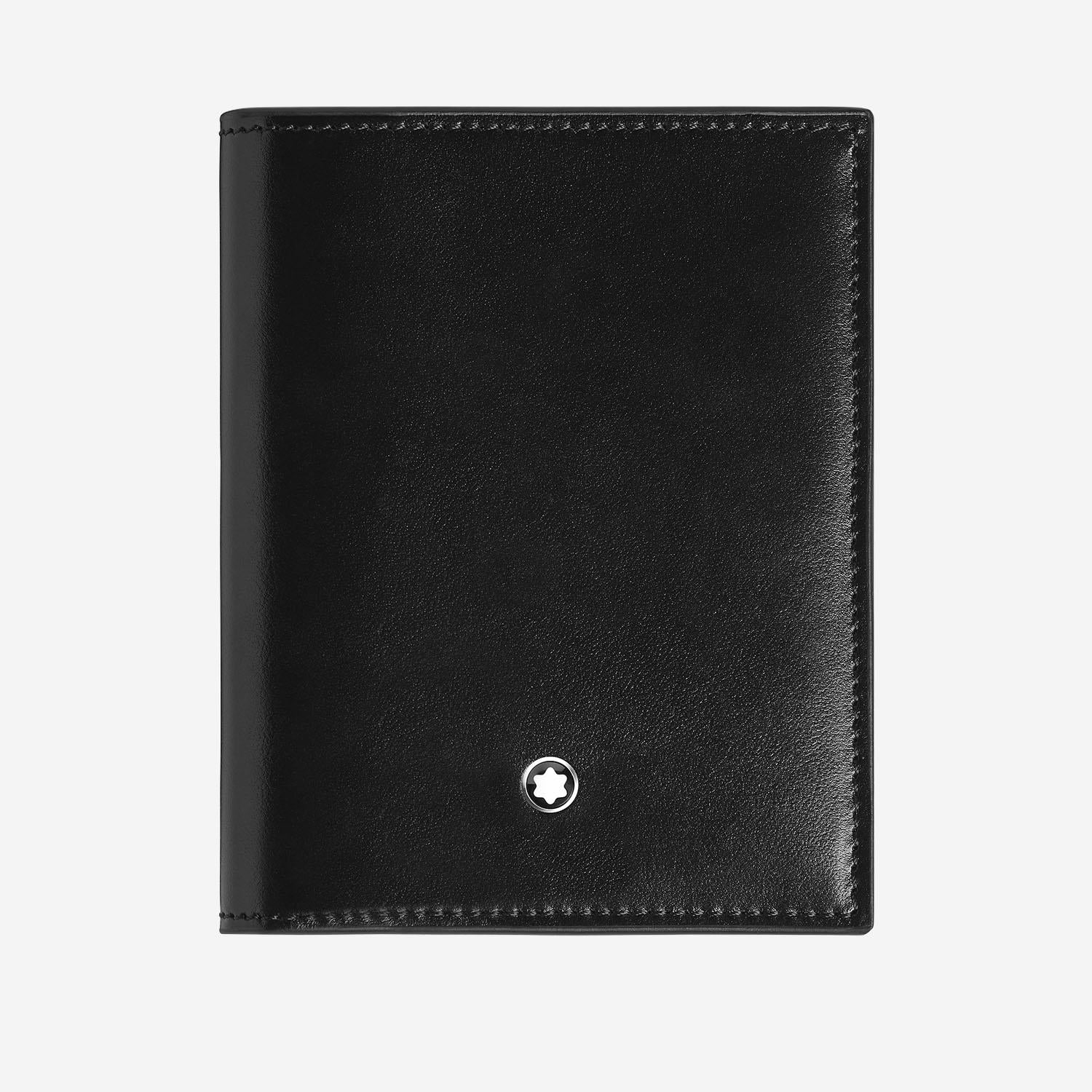 PORTAFOGLIO COMPATTO IN PELLE MEISTERSTÜCK 221322 BLACK/INK BLUE MONTBLANC 
