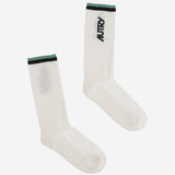 CALZINI IN COTONE CON LOGO SOPUE8F2 CREAMGRN AUTRY 