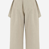 PANTALONI JUMPER IN COTONE E LINO HPS25B2335W173 PLASTER LAUREN MANOOGIAN 
