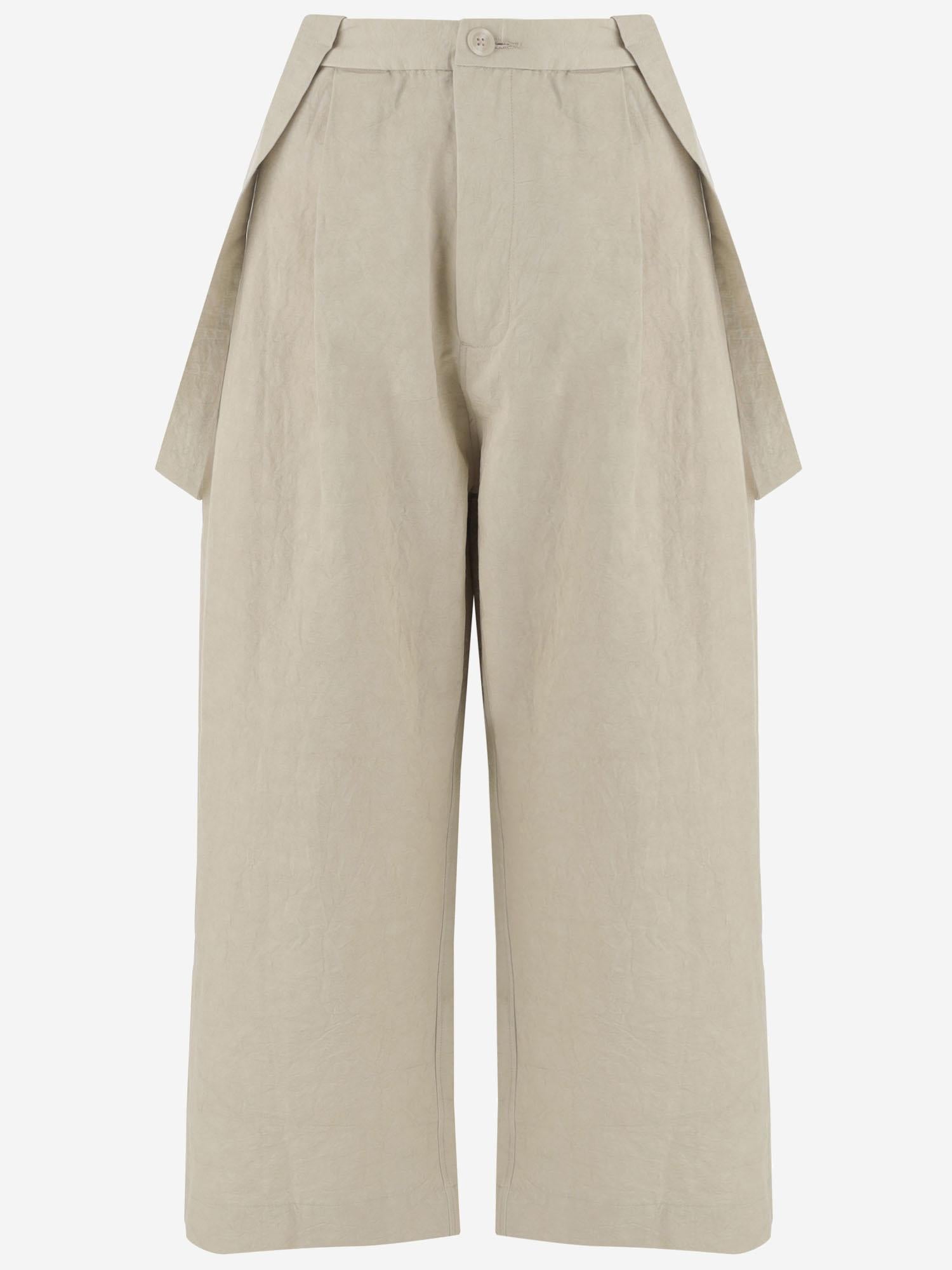 PANTALONI JUMPER IN COTONE E LINO HPS25B2335W173 PLASTER LAUREN MANOOGIAN 
