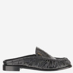 MULES LE LOAFER IN PELLE D'ANGUILLA 869742 0WXAF1000 SAINT LAURENT 