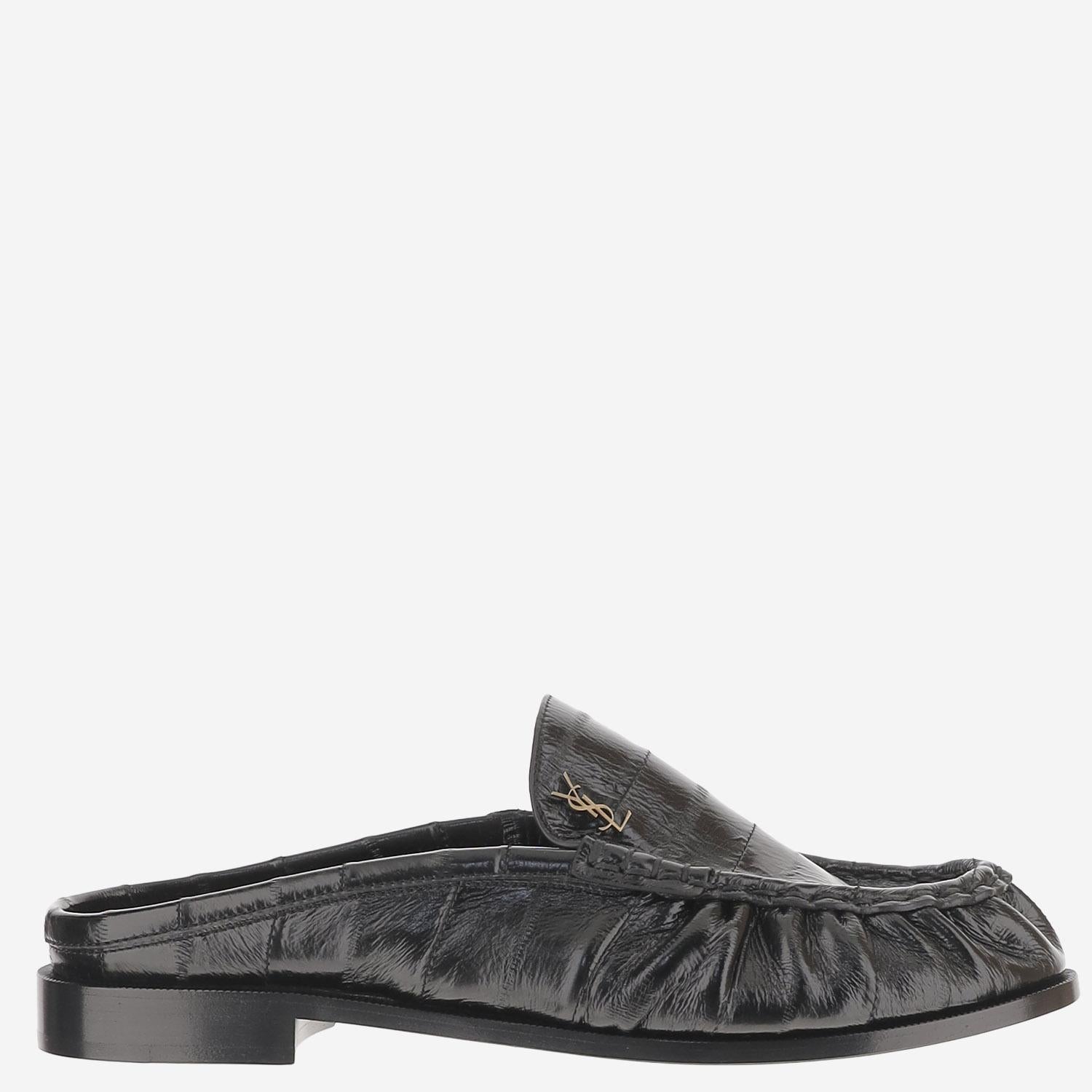 MULES LE LOAFER IN PELLE D'ANGUILLA 869742 0WXAF1000 SAINT LAURENT 