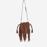 BORSA A SPALLA IN PELLE CON FRANGE 6W2B0R28LUJ WU2 VALENTINO GARAVANI 
