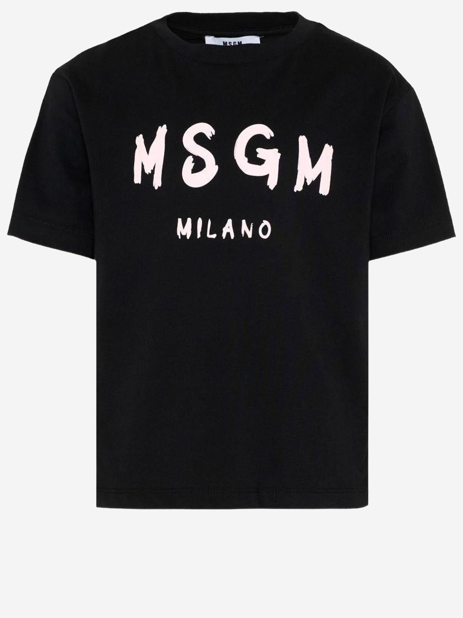 T-SHIRT IN COTONE CON LOGO S6MSJUTH069 110 MSGM KIDS 