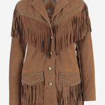 Giacca con frange in pelle scamosciata UN20 RSC375 UNCOMMON 