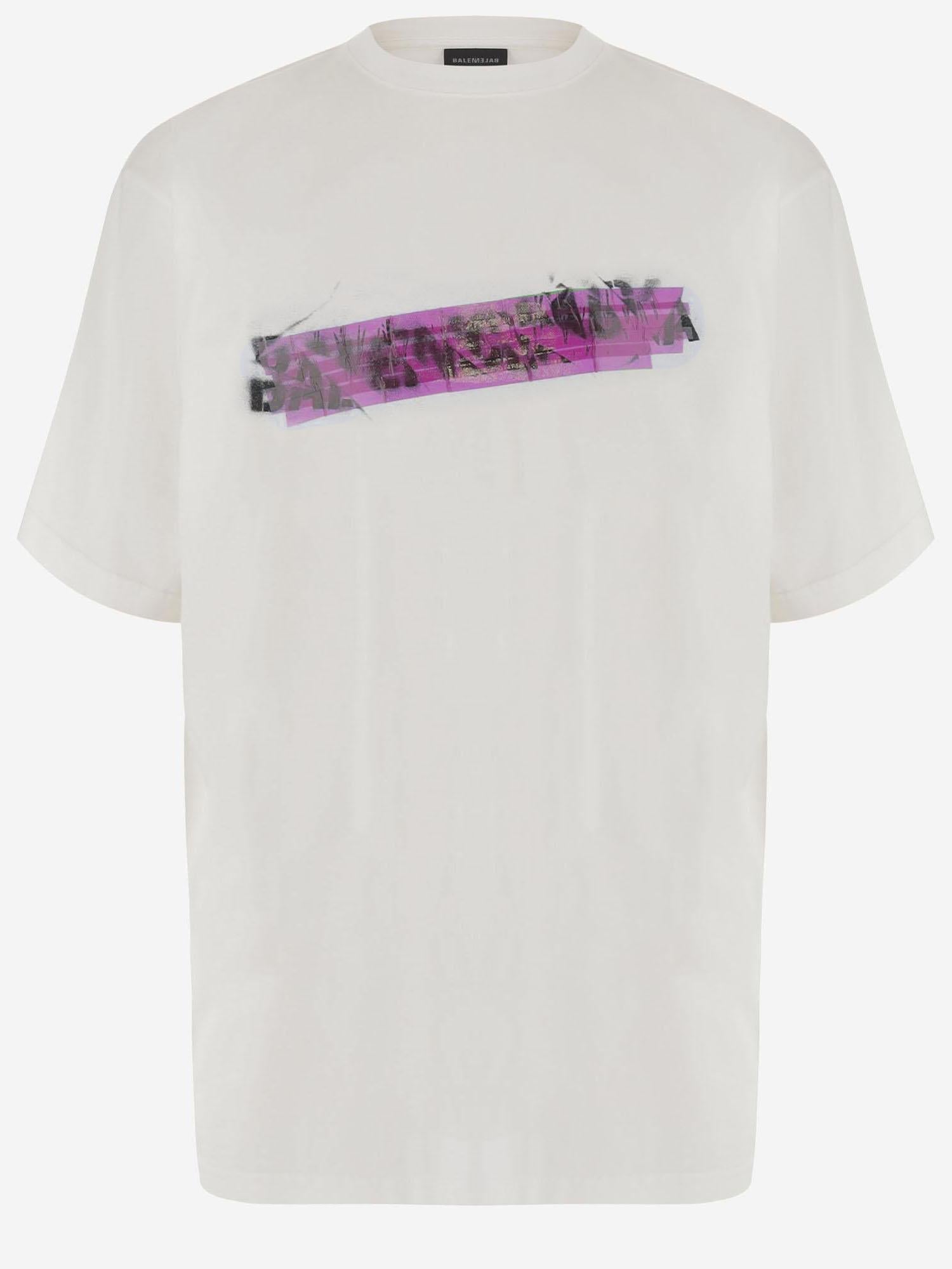 T-SHIRT IN COTONE CON LOGO 871744 TUVI69000 BALENCIAGA 