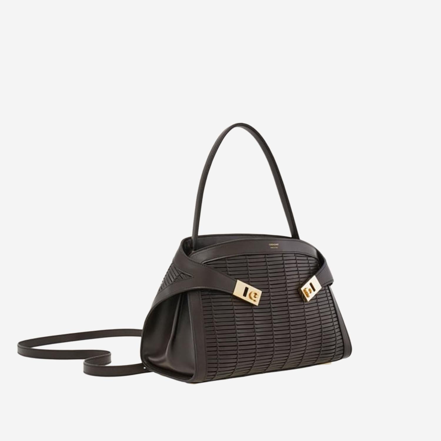 BORSA A SPALLA HUG SOFT IN PELLE 21A674 002 SALVATORE FERRAGAMO 