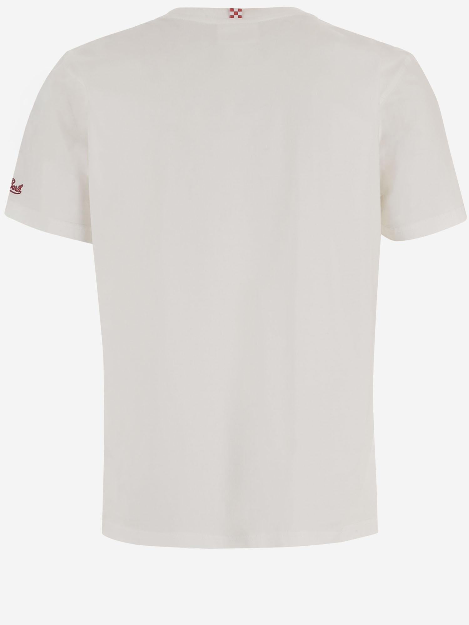 T-SHIRT IN COTONE CON STAMPA DNV0002 04556L MC2 SAINT BARTH 