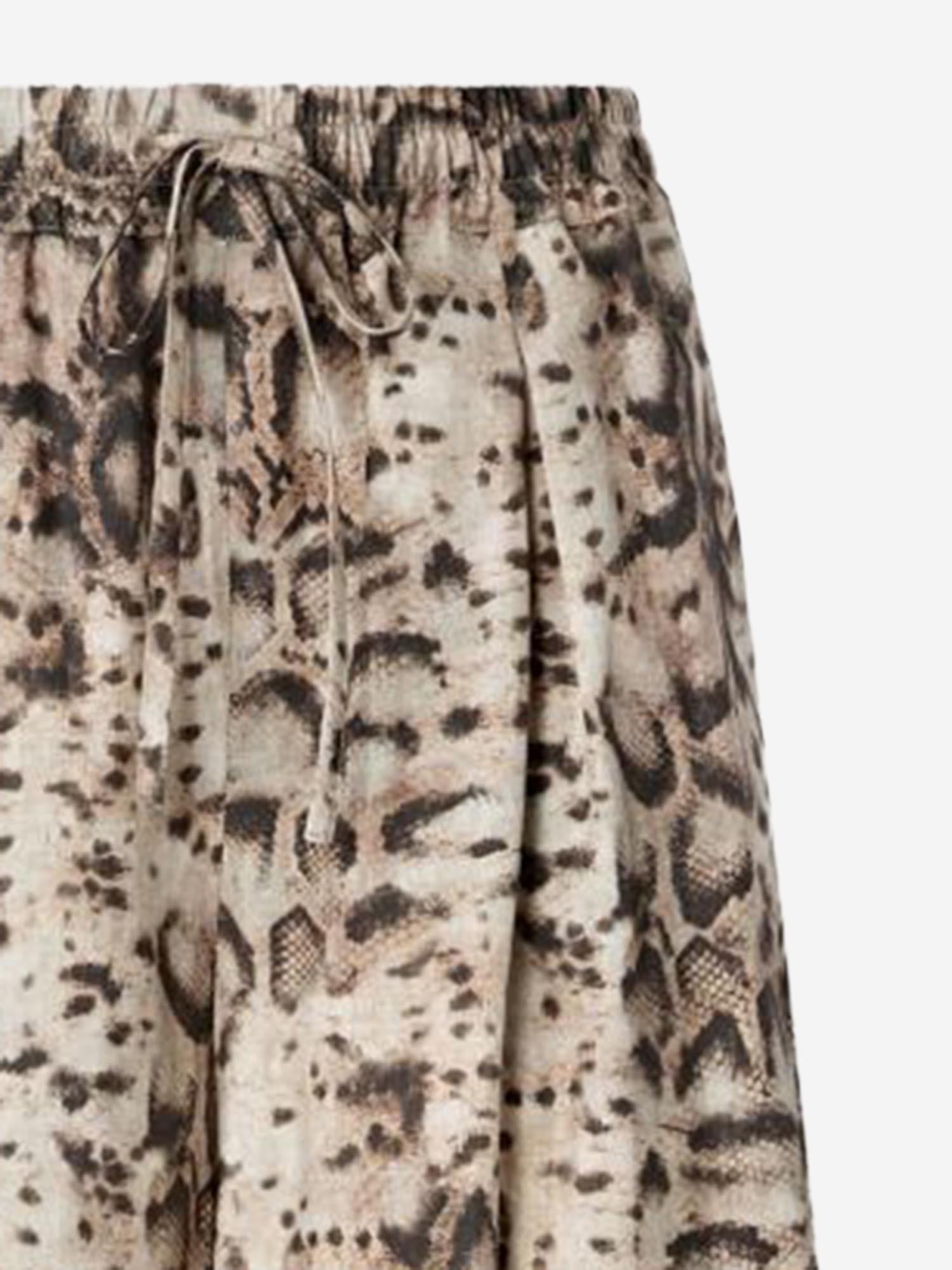 PANTALONI IN COTONE CON MOTIVO ANIMALIER 106963 A3B1CZ9 PINKO 
