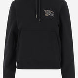 FELPA IN COTONE CON CAPPUCCIO 8115957 BLACK BURBERRY 