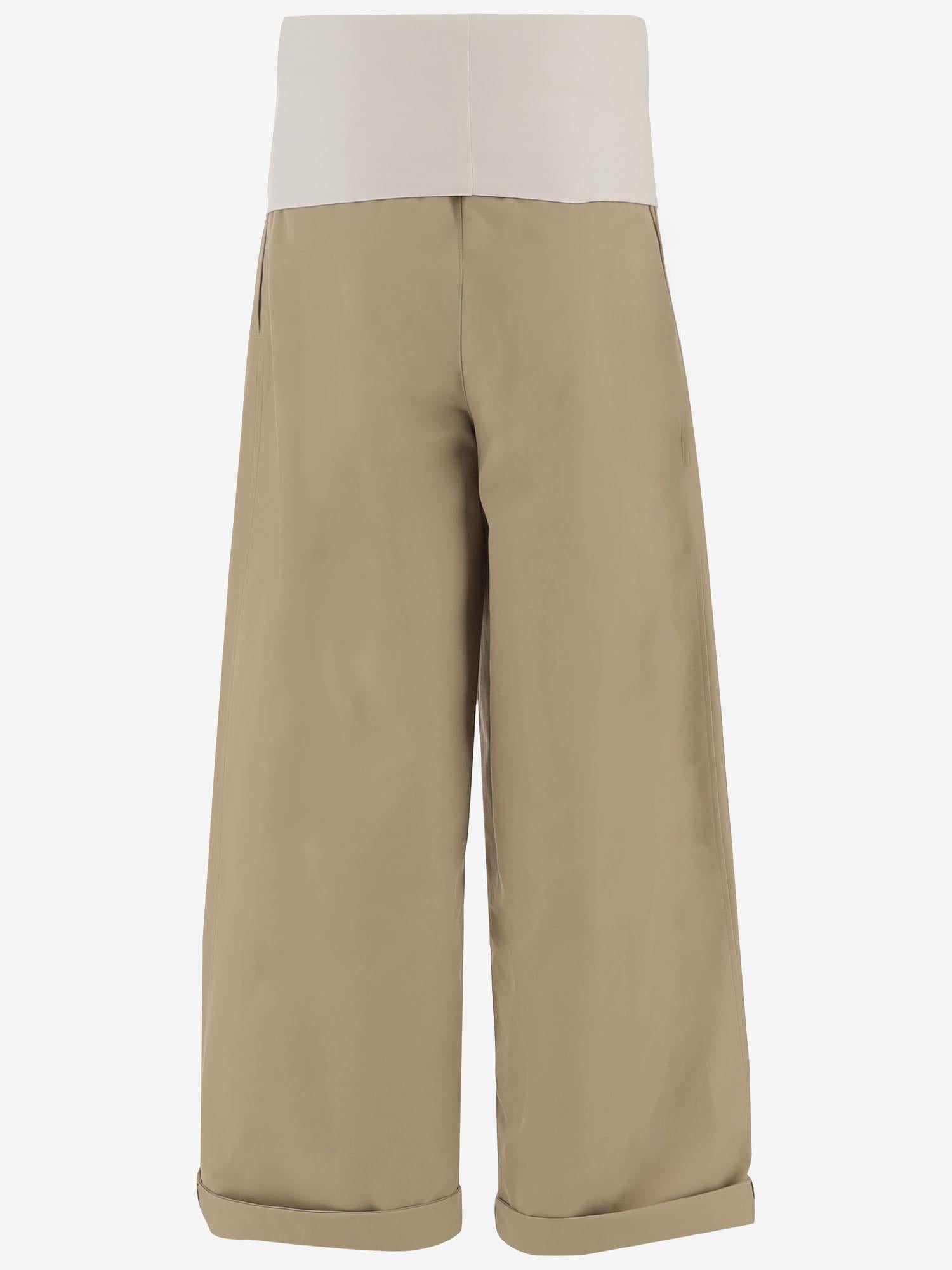 PANTALONI IN COTONE CON VITA ELASTICIZZATA WTR73 FAC050085 DARKPARK 