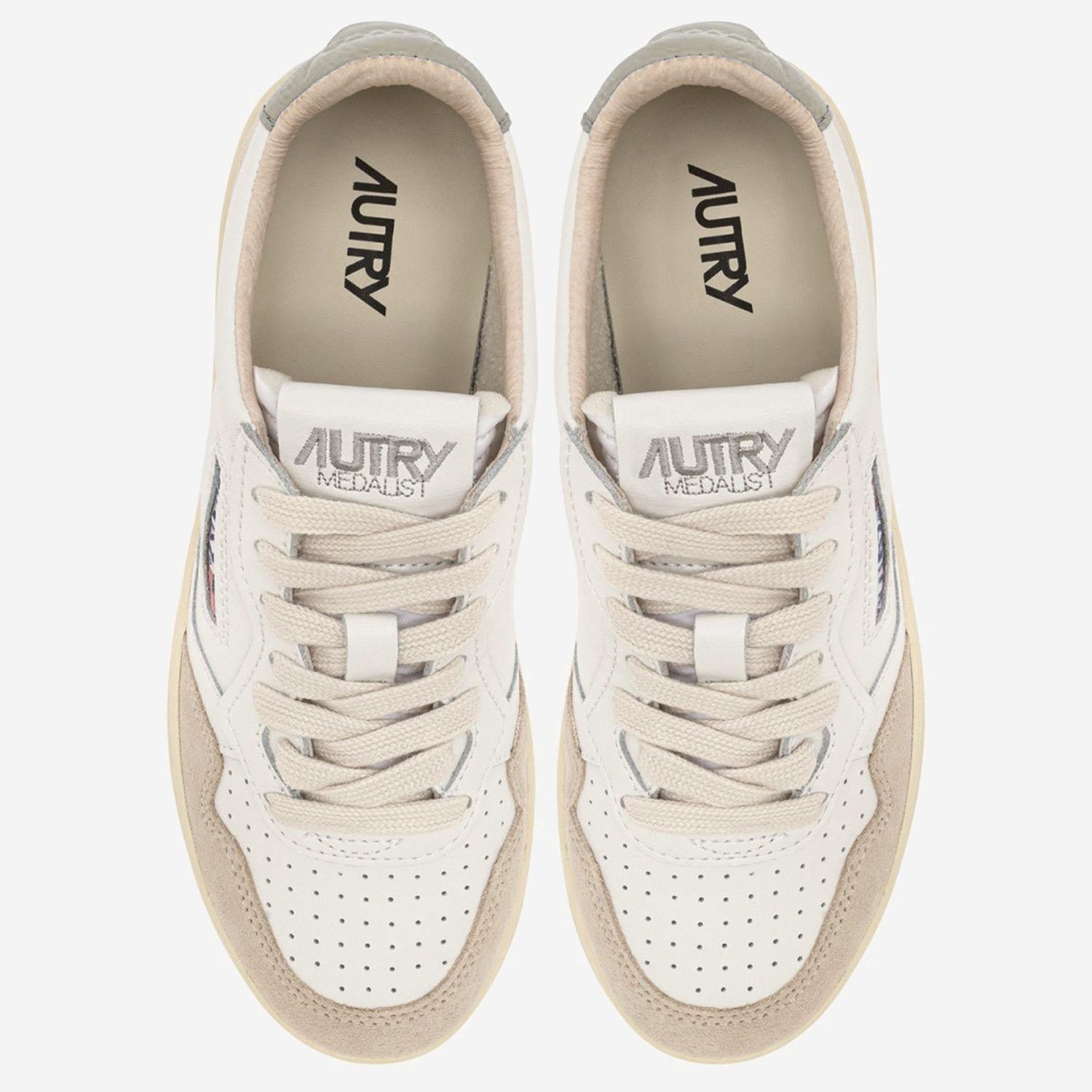 SNEAKERS MEDALIST LOW AULMLS14 LEATSUEDEWHTPELIC AUTRY 