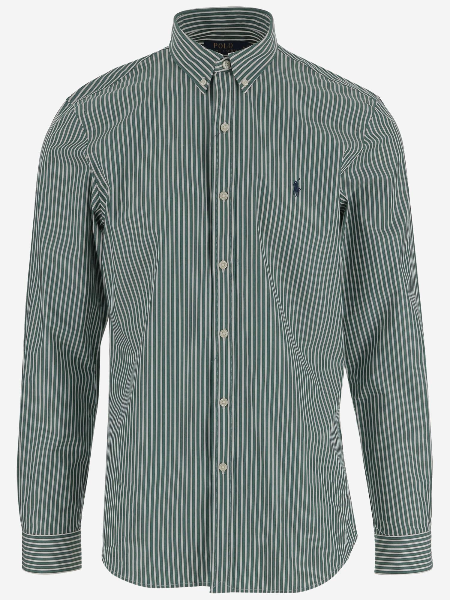 CAMICIA IN COTONE STRETCH CON LOGO 710929344 024 POLO RALPH LAUREN 