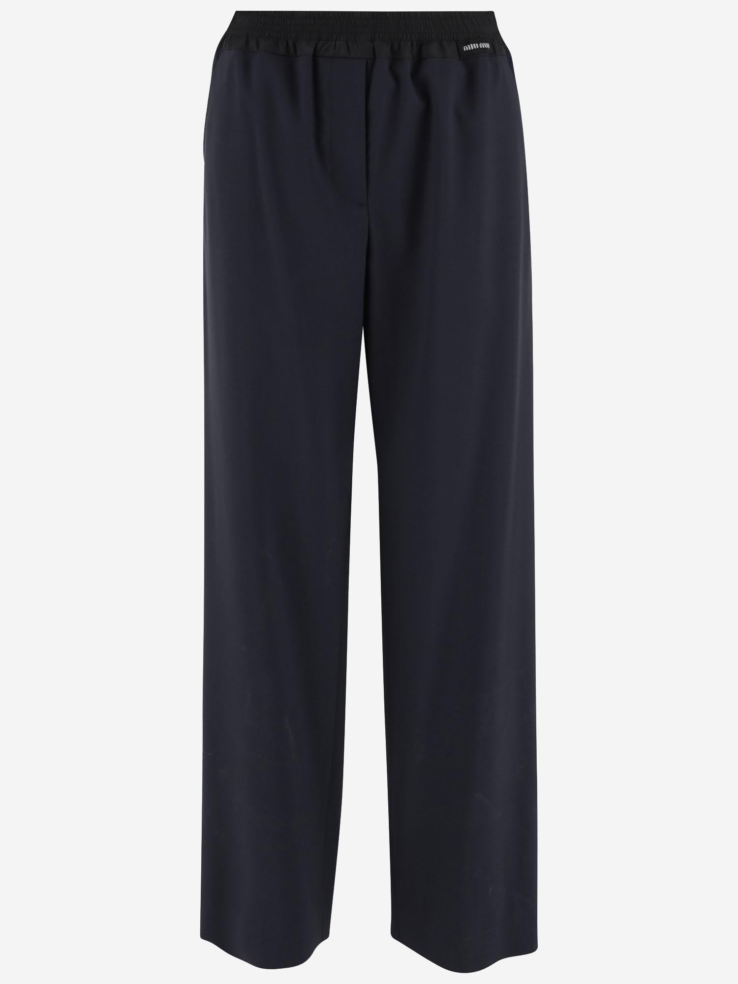 PANTALONI IN LANA MP1927 1XMYF0008 MIU MIU 