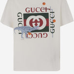 T-shirt in cotone con stampa 575114 XJHFH9214 GUCCI KIDS 