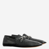 MOCASSINI IN PELLE CON MORSETTO 867507 AAGEH1000 GUCCI 