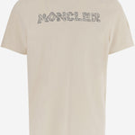 T-SHIRT IN COTONE CON STAMPA LOGO 8C00025 89AUG21L MONCLER 