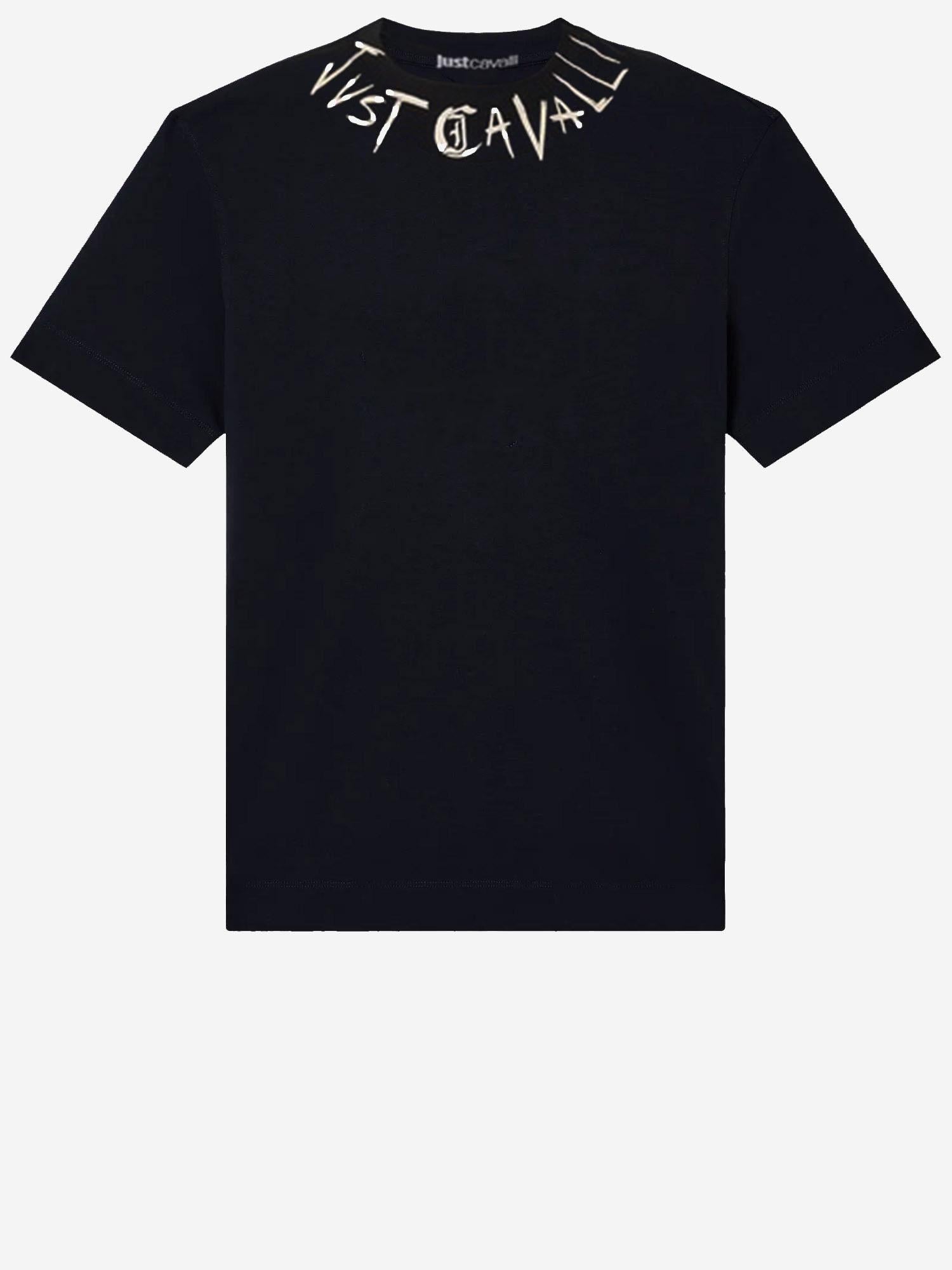 T-SHIRT IN COTONE CON LOGO SUL COLLO 80OAHE21 CJ110899 JUST CAVALLI 