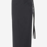 GONNA LUNGA VOICE IN MISTO COTONE 8166W3083 BLK THE ROW 