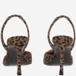 CAMELIA SLINGBACK IN SUEDE CAMELIASLING LEOPARD AMINA MUADDI 