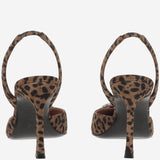 CAMELIA SLINGBACK IN SUEDE CAMELIASLING LEOPARD AMINA MUADDI 