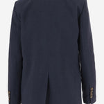 GIACCA DOPPIOPETTO IN VISCOSA E LINO 2973 3687BLU F.IT 