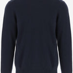 MAGLIONE IN MISTO CASHMERE STRETCH 8112131 NAVY BURBERRY 