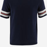 T-SHIRT IN COTONE CON BANDE A CONTRASTO 852806 XKFDC4044 GUCCI KIDS 