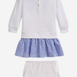 SET DUE PEZZI CON STAMPA POLO BEAR 310A96187001 WHITE POLO RALPH LAUREN KIDS 