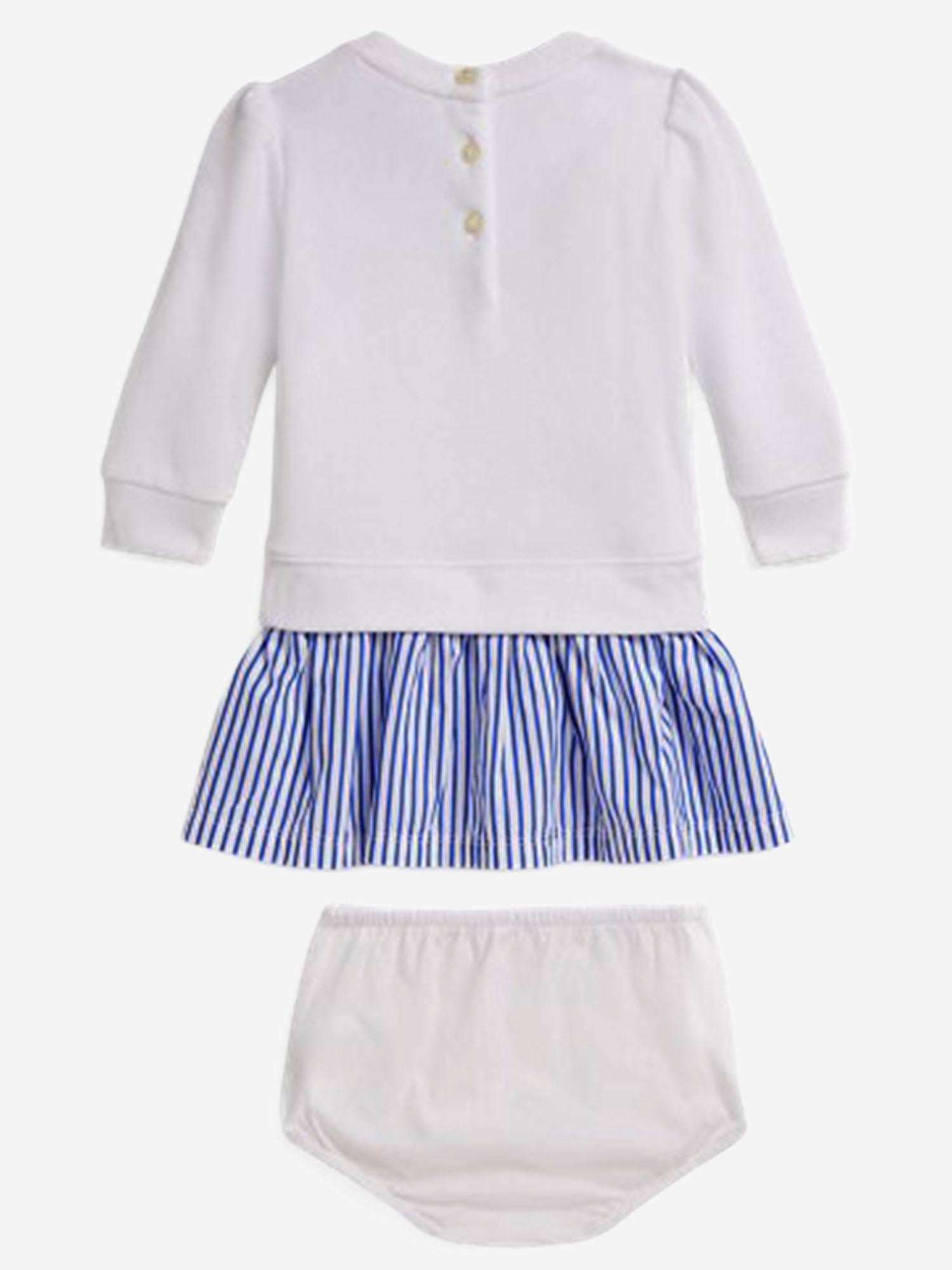 SET DUE PEZZI CON STAMPA POLO BEAR 310A96187001 WHITE POLO RALPH LAUREN KIDS 