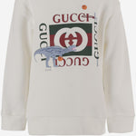 FELPA IN COTONE CON STAMPA 569693 XJHFI9214 GUCCI KIDS 