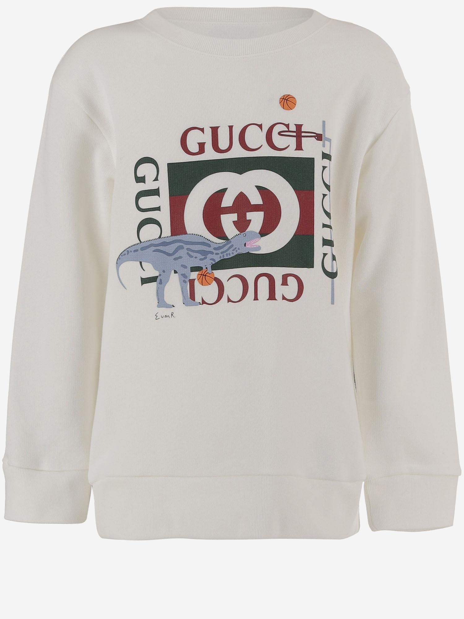 FELPA IN COTONE CON STAMPA 569693 XJHFI9214 GUCCI KIDS 