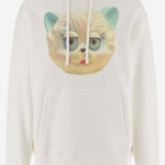 Felpa in cotone con Stampa Le Chat De La Maison 8V3MF28N BD1A03 VALENTINO 