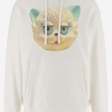 Felpa in cotone con Stampa Le Chat De La Maison 8V3MF28N BD1A03 VALENTINO 