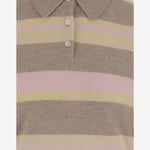 POLO IN CASHMERE A RIGHE W30310JM TAUPCO GUEST IN RESIDENCE 