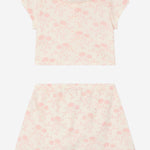 SET LAELIA IN COTONE CON MOTIVO A FIORI S06NNIK00012 521 BONPOINT KIDS 