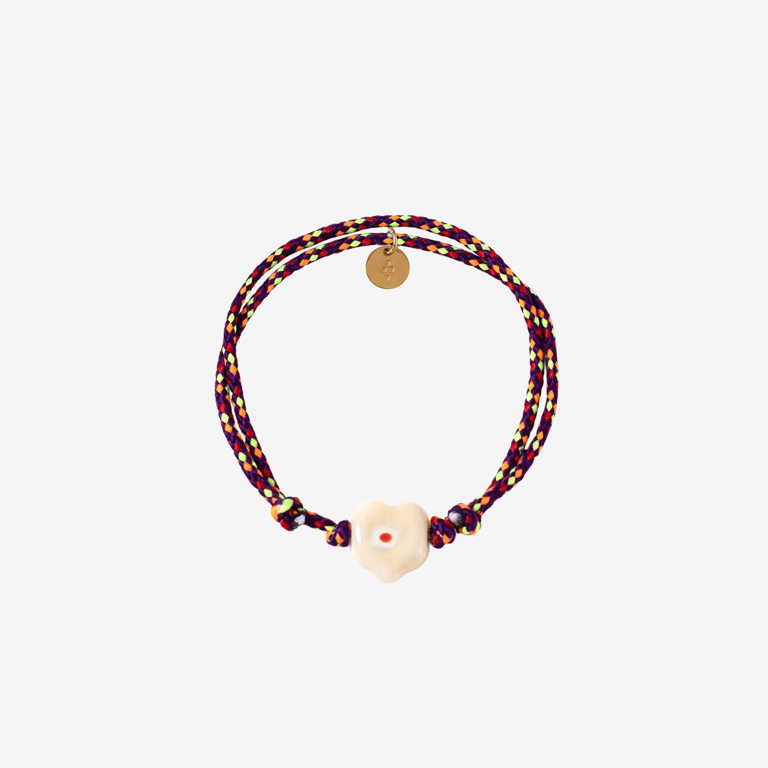 Bracciale Guardian con perla in vetro GUARDIANHEARTGLASS WHITE SORBET ISLAND 