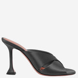 SANDALI SALMA IN RASO SALMASLIPPER 95BLACK AMINA MUADDI 