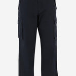 PANTALONI CARGO IN COTONE CON DETTAGLI CHECK 8119203 SILHOUETTEBLUE BURBERRY 