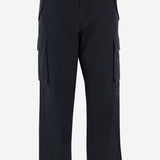 PANTALONI CARGO IN COTONE CON DETTAGLI CHECK 8119203 SILHOUETTEBLUE BURBERRY 
