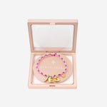 BRACCIALE IN TESSUTO E METALLO BUBBLELETTERSGOLDPLATED YES SORBET ISLAND 
