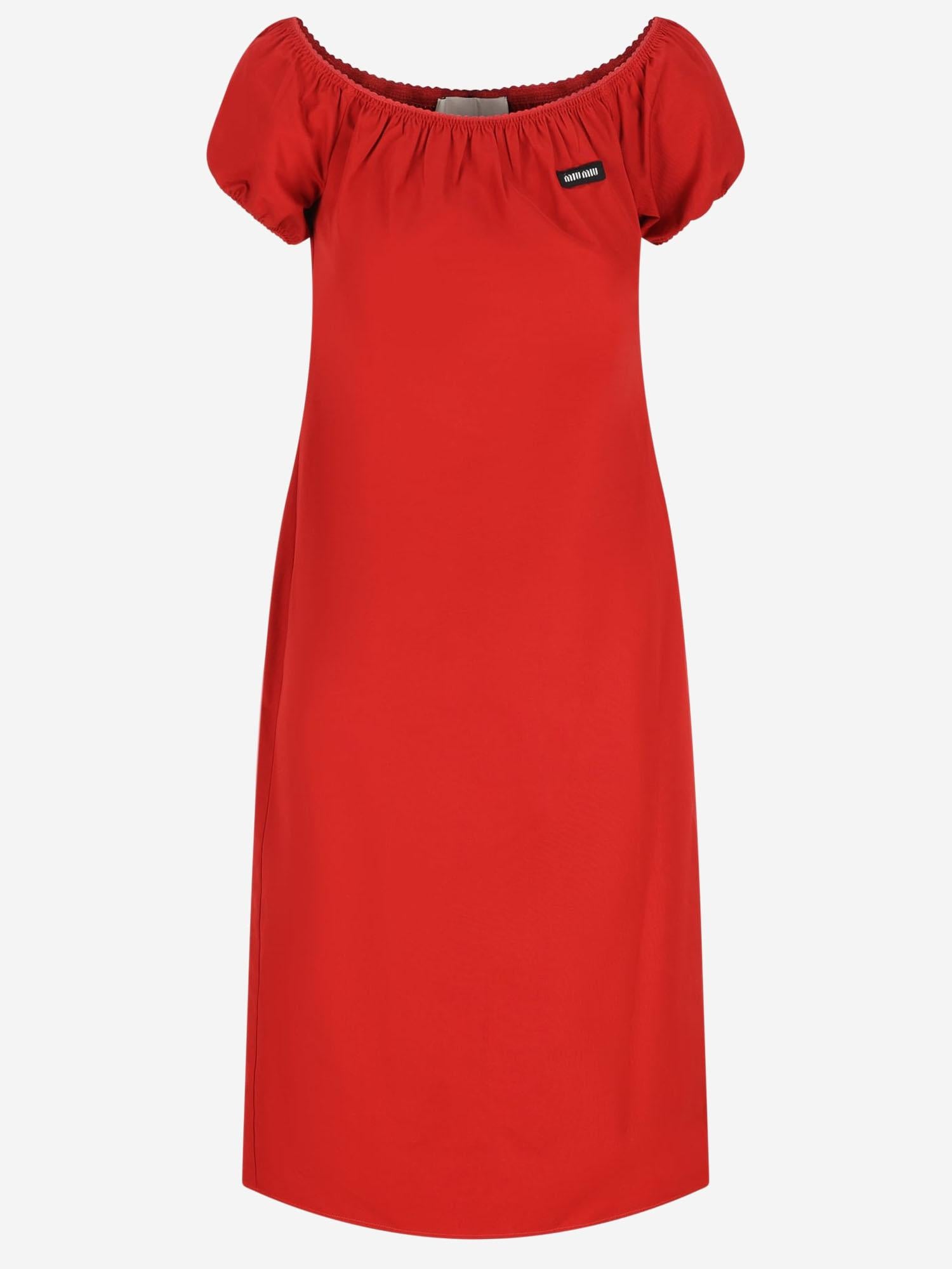 ABITO IN COTONE CON LOGO MF6183 1BMSF0011 MIU MIU 