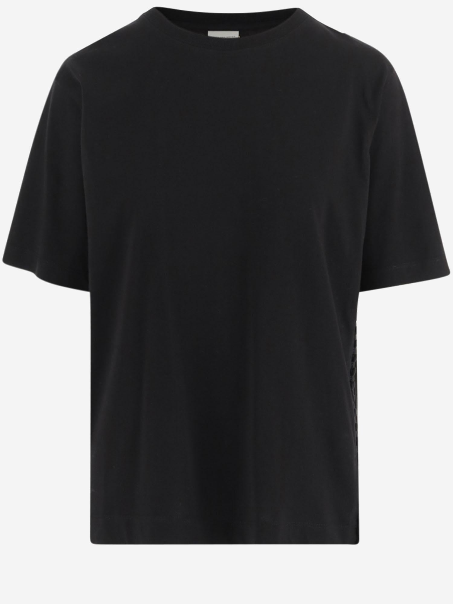 T-SHIRT IN COTONE CON BOTTONI DECORATIVI 011114 2603900 DRIES VAN NOTEN 