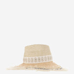 CAPPELLO IN MISTO PAGLIA E VISCOSA CON RICAMO 385981 170 FERRUCCIO VECCHI 