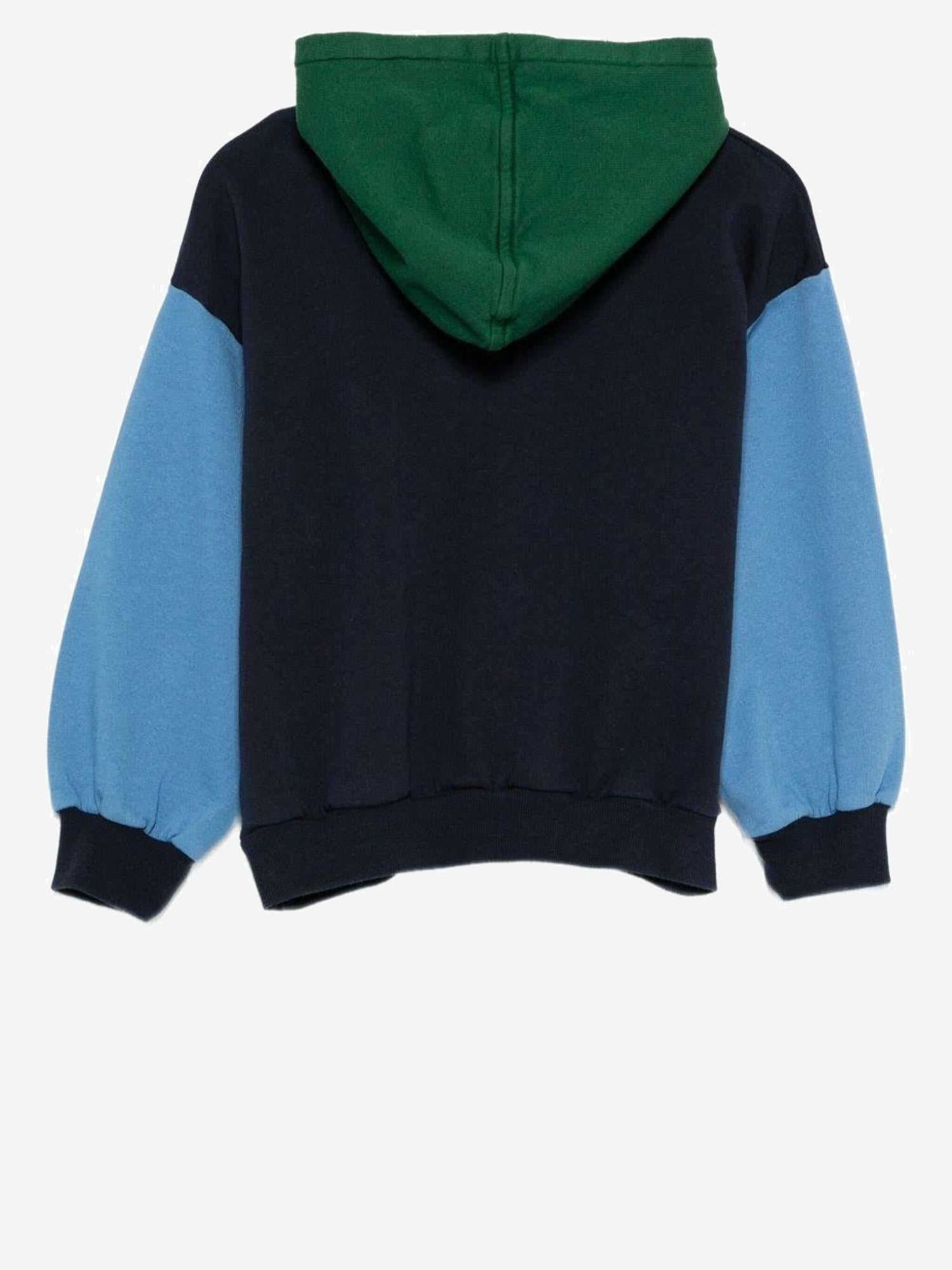 FELPA CON CAPPUCCIO IN COTONE CON LOGO B225AC048  BOBO CHOSES KIDS 