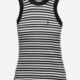 CANOTTA IN MISTO COTONE A RIGHE 743660 Y37KT1095 SAINT LAURENT 