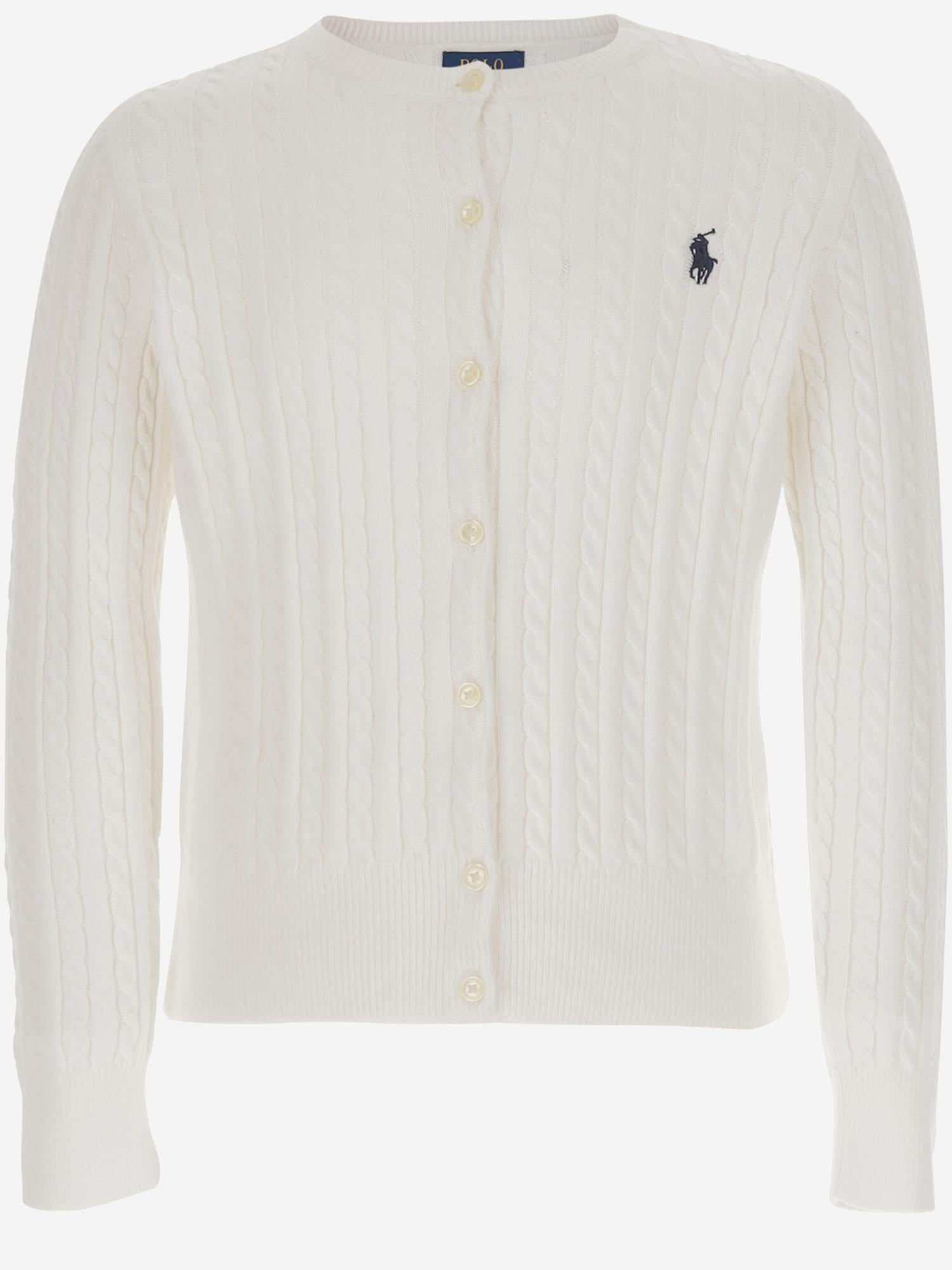 CARDIGAN IN COTONE CON LOGO 313543047 064 POLO RALPH LAUREN KIDS 